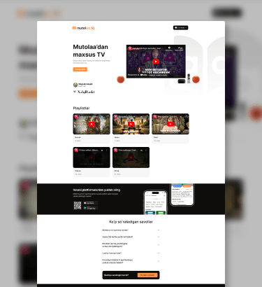 MutolaaTV - Landing for Mutolaa app
